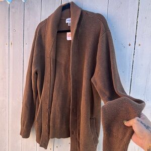 Warm Brown Knit Cardigan
